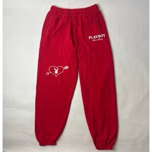 Playboy by PacSun S Lovers Only Sweatpants Sweats Valentine Bunny Y2K Streetwear